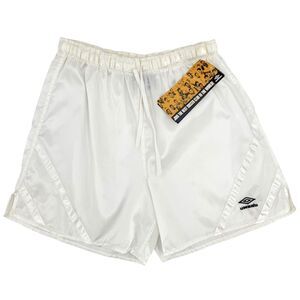 Vintage 90s NEW Umbro Manchester II Nylon Soccer Shorts 5" White Small
